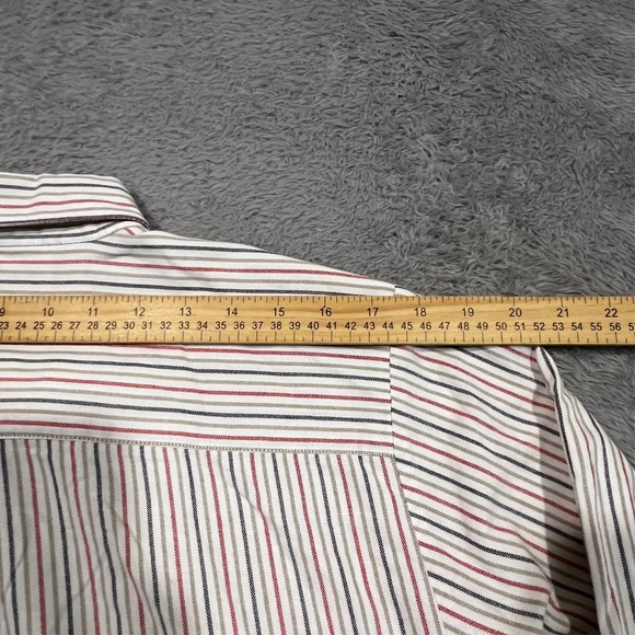 Vintage Cabin Creek Button Down Shirt Women's 12 White Striped Long Sleeve - Picture 11 of 13